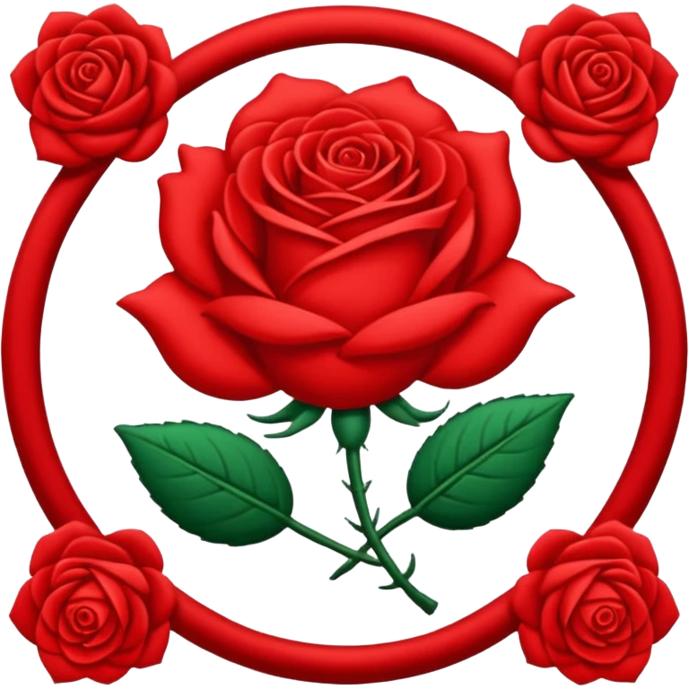 brasão com rosas condessa vermelha emoji