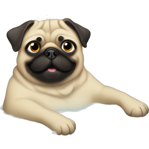 pug in the bath emoji