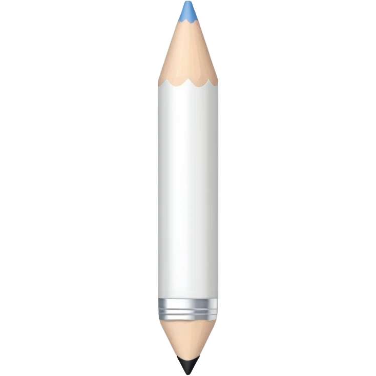white colored pencil with a sharp tip emoji