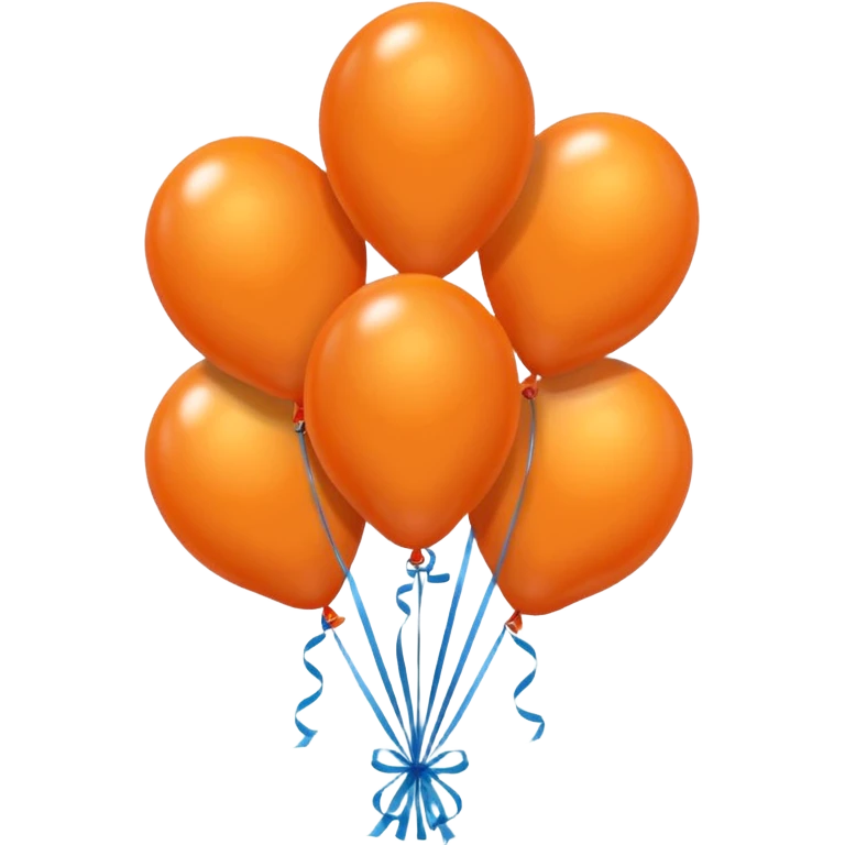 Orange birthday balloon bouquet  emoji