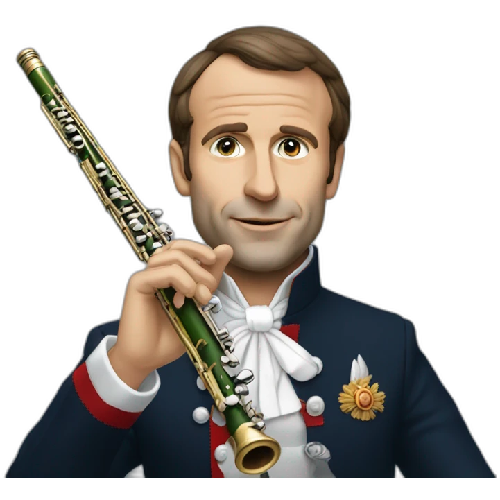 Macron qui joue de la flute emoji