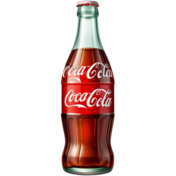 retro Coca Cola bottle with vintage logo emoji