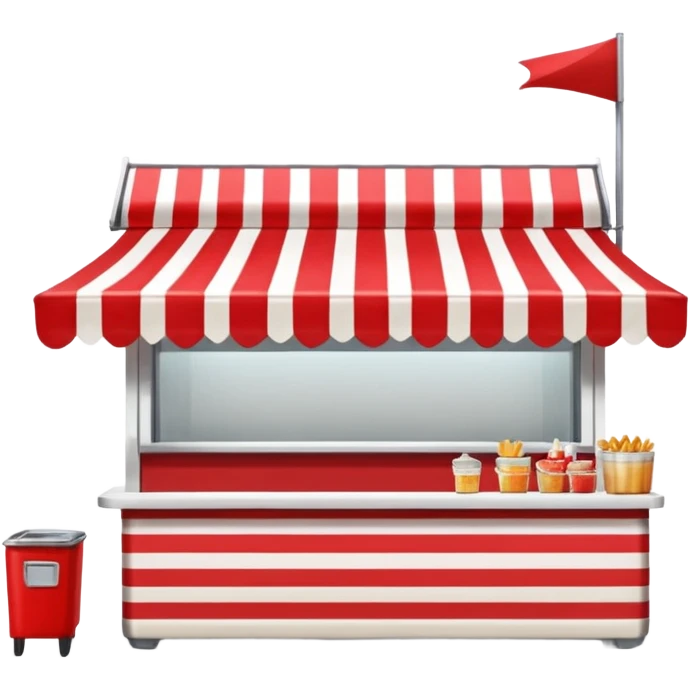 small roadside foodstall, front facing emoji