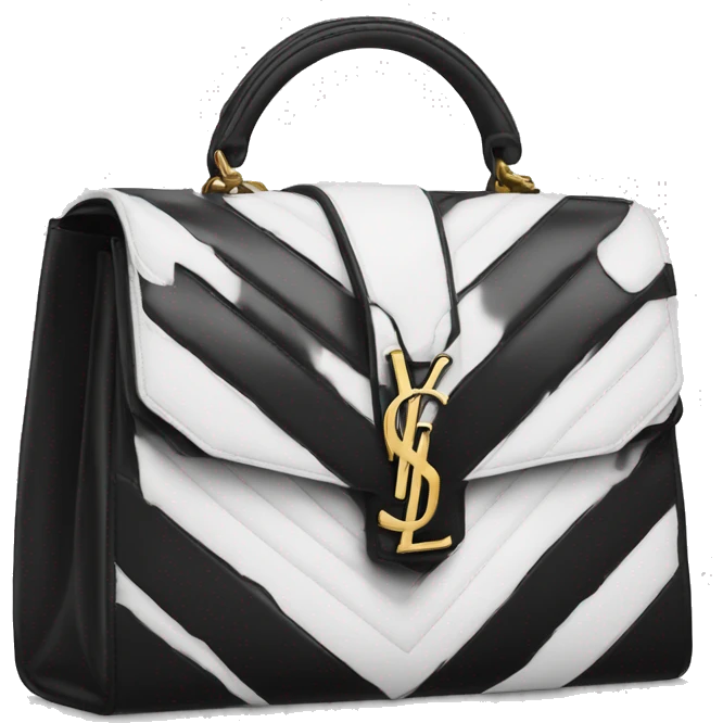 Black and white YSL bag  emoji
