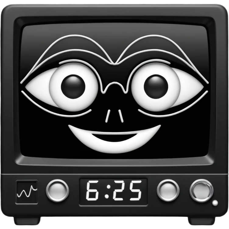 monochrome blanc sur noir, style tv 80s osciloscpope wireframe, pack complet de toute les émotions, yeux et bouche seulement, emoji