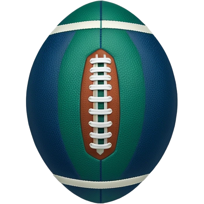 American football colored #69BE29 with stitching colored #002243 emoji