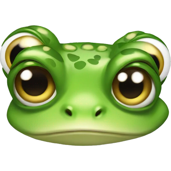 Frog with side eye  emoji