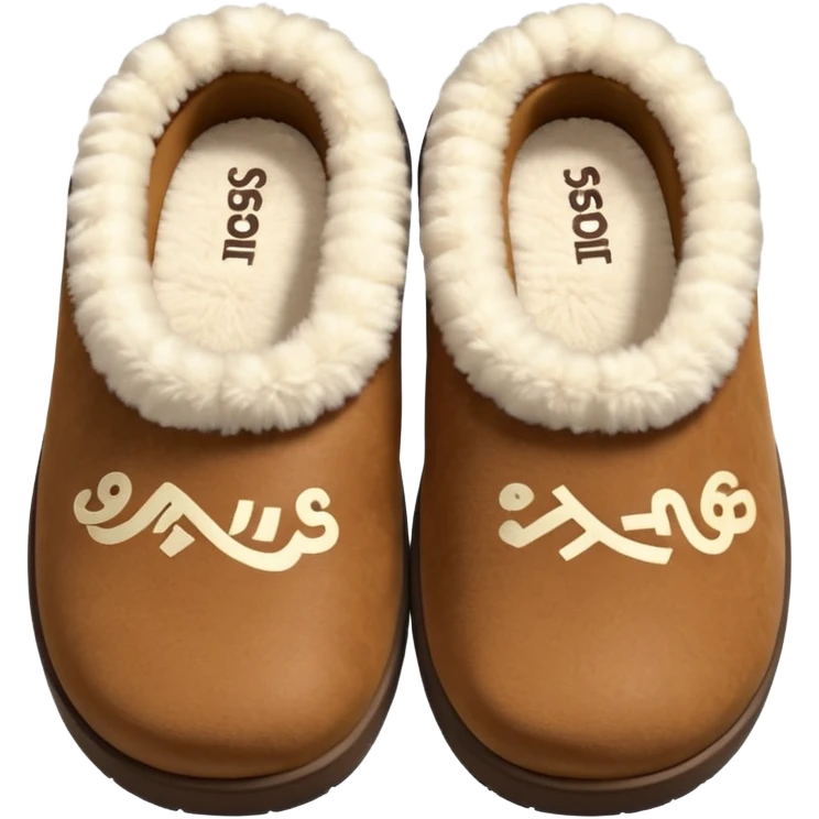 Ugg fuzzy slippers emoji