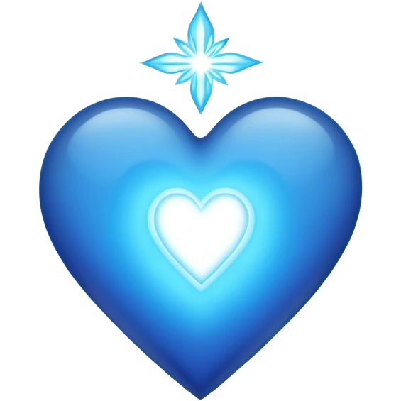 spiritual healing heart blue emoji