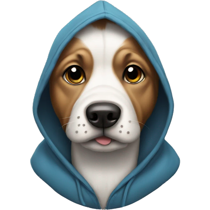 Dog with a hoodie emoji
