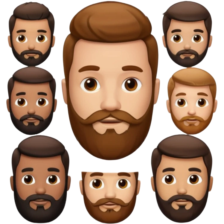 different beard emoji