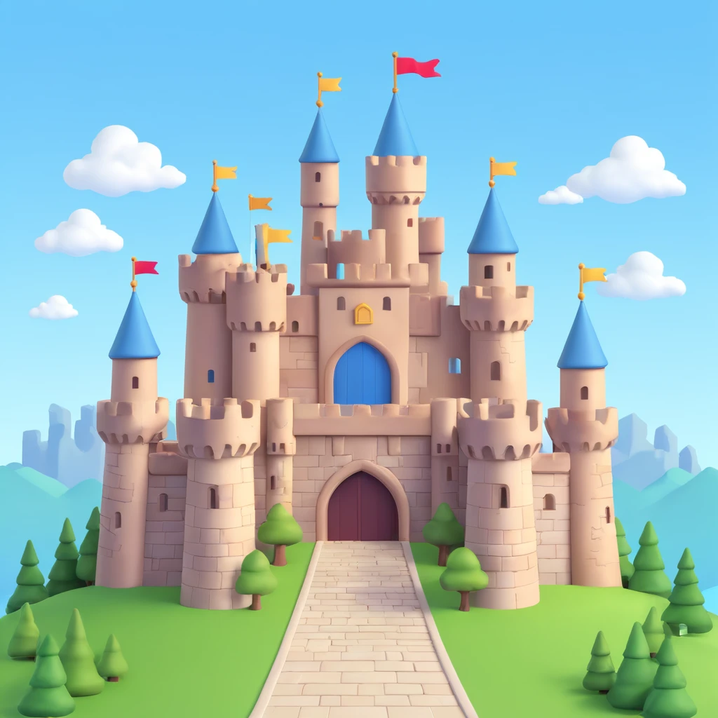 king and queen, castle background emoji