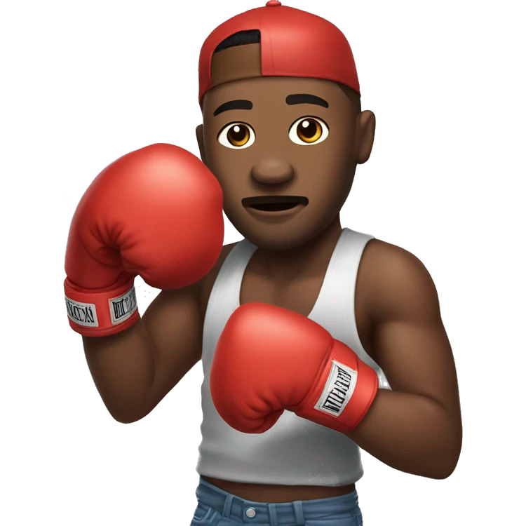 rapper ken carson with boxing gloves emoji