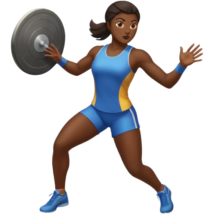 track and field throwing event female throwing discus  emoji