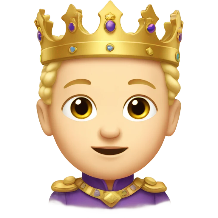 Caucasian baby king emoji