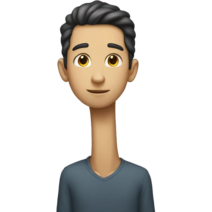 Boy with super long neck emoji