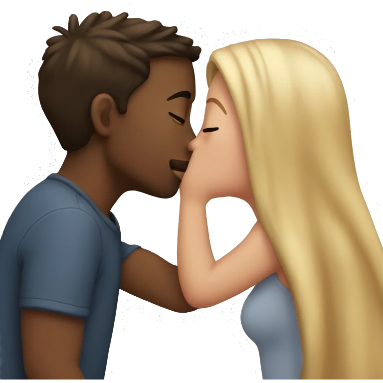 2 girls kissing a guy emoji emoji