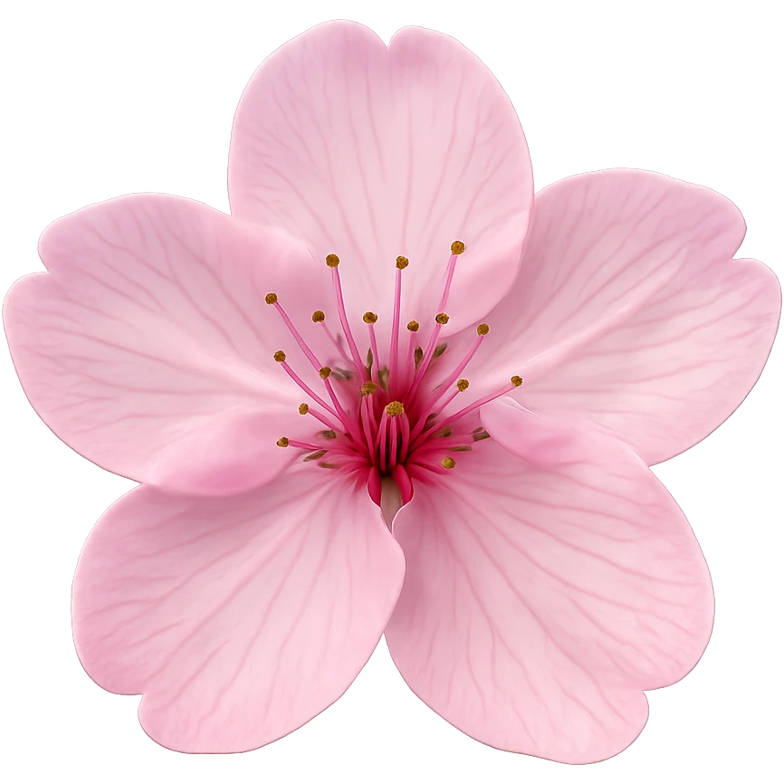 pink cherry blossom emoji