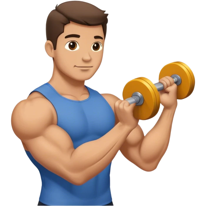 man weighted wrist curl emoji