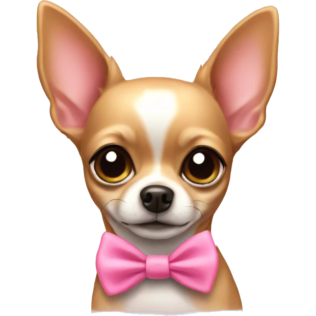 chihuahua with pink bow emoji