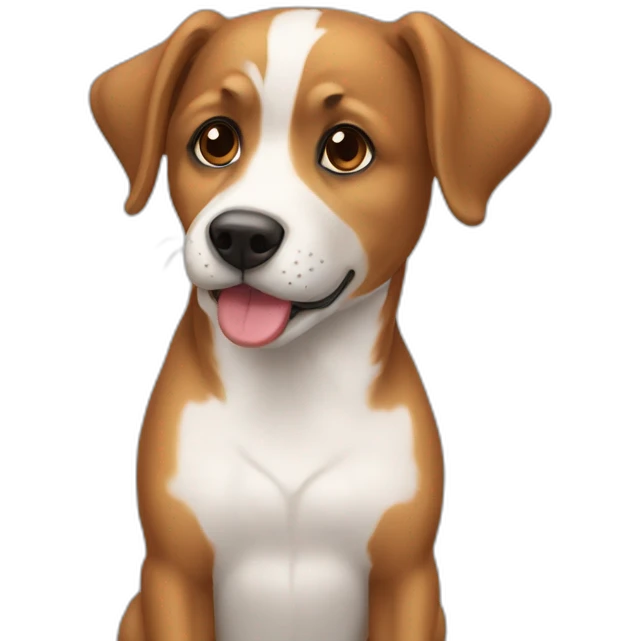 Chien avec écureuil emoji