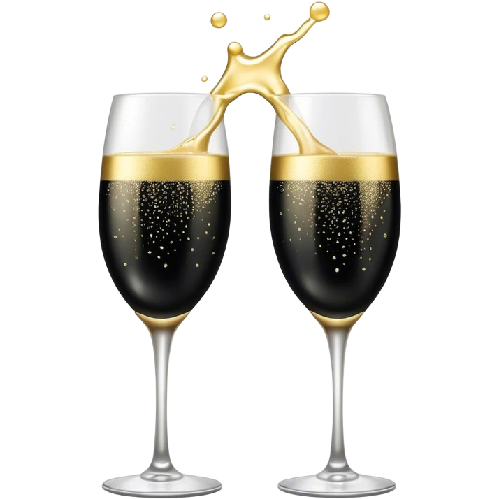 Black champagne cheers emoji