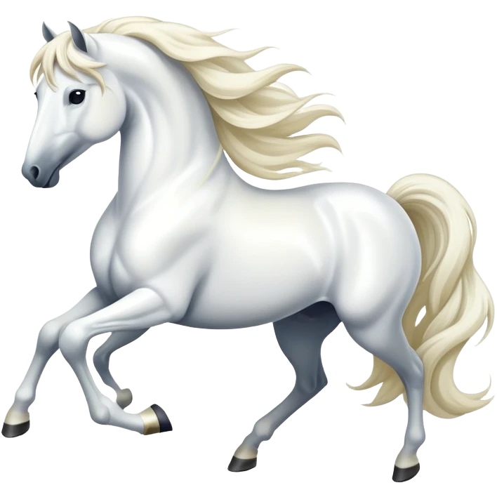 White horse dancing emoji