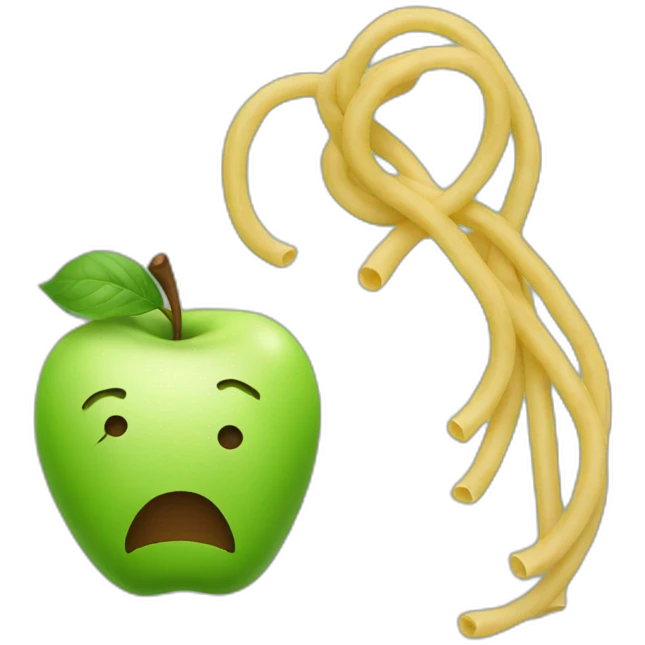 APPLE AND NOODLE emoji