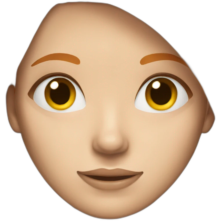woman with straight ginger hair, grey eyes emoji