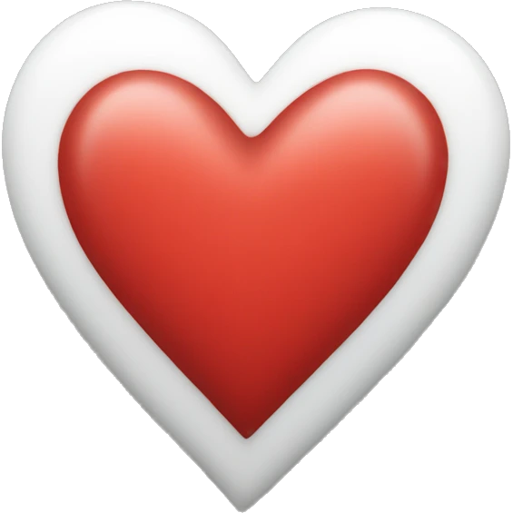 White and red heart emoji