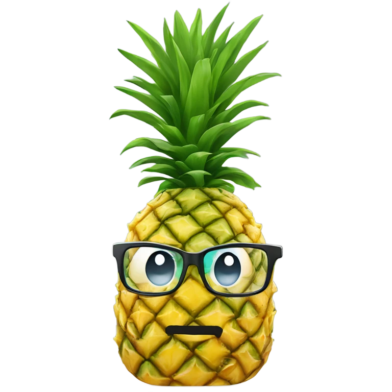 🍍 pineapple looks at its reflection in the mirror emoji