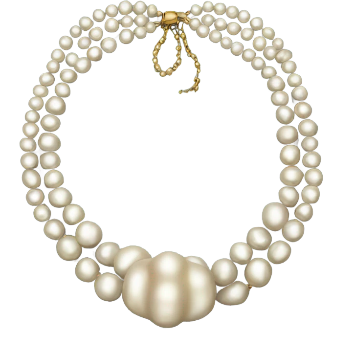 vintage pearl necklace  emoji