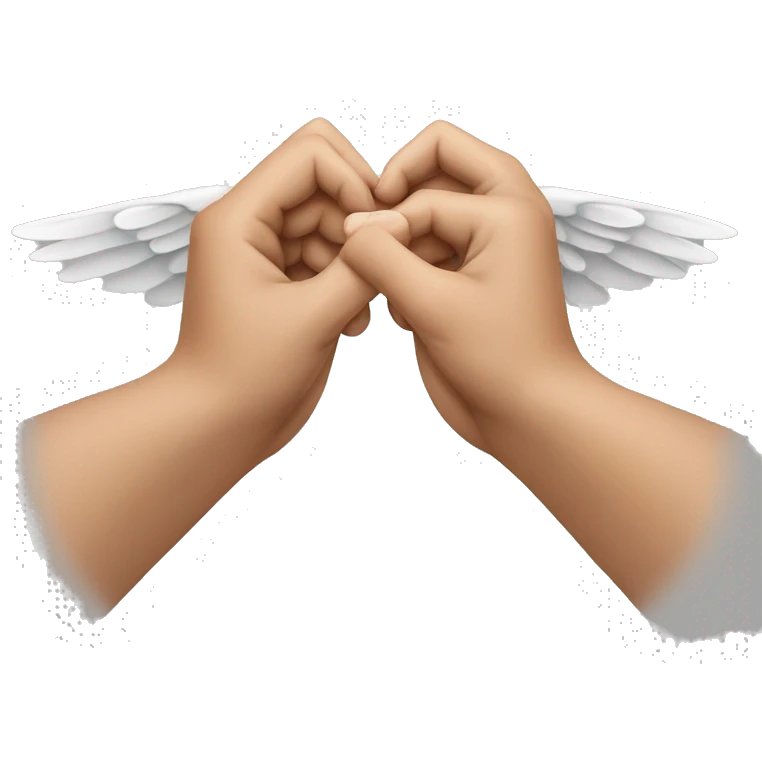 Two Hands making wings shape emoji