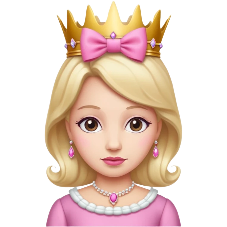 Queen with a pink bow emoji