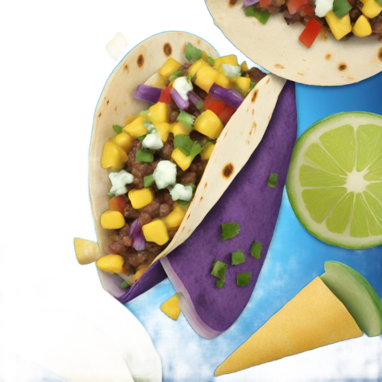 Blue taco emoji