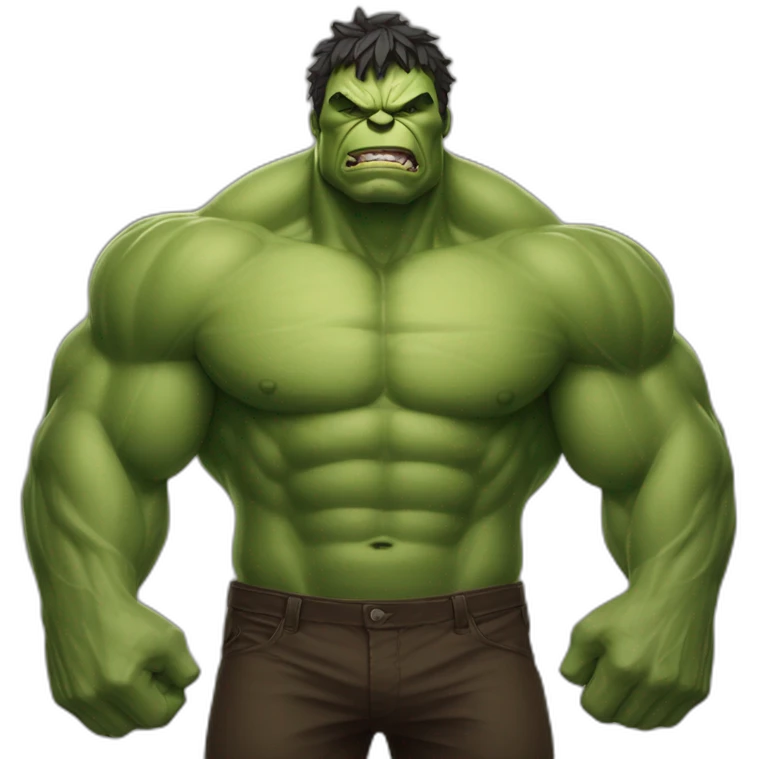 Hulk mangent du chocholat emoji