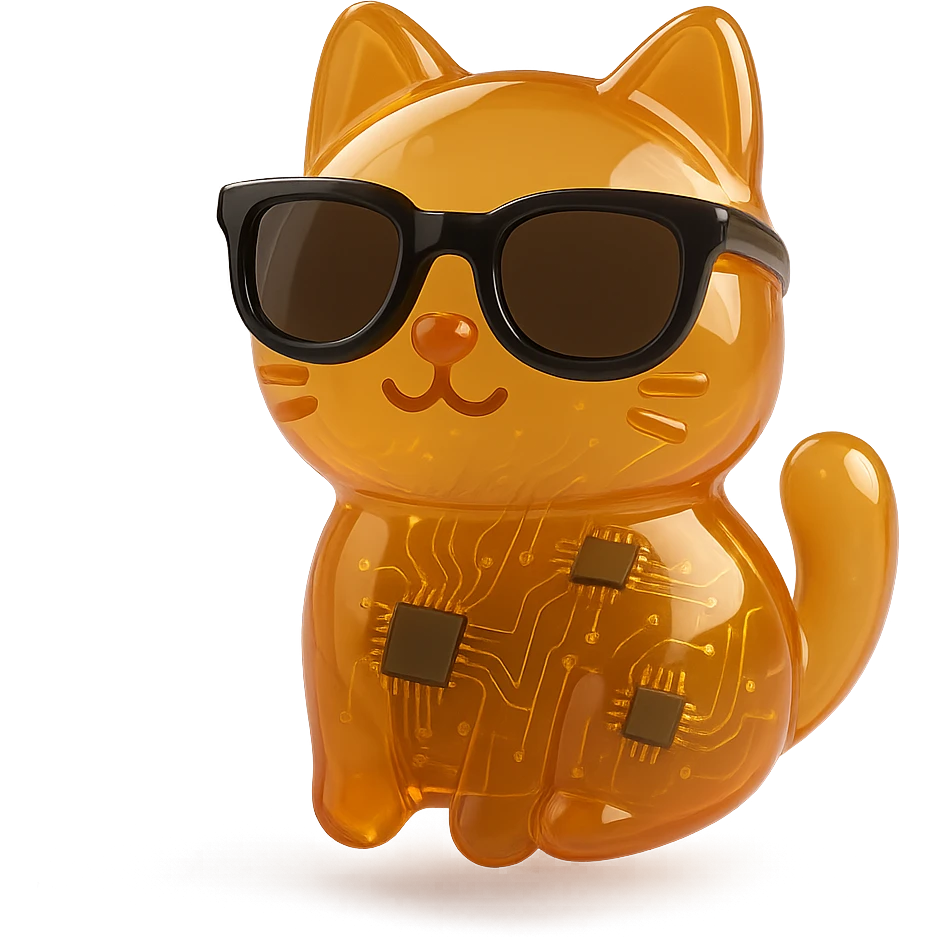 Cat wearing sunglasses emoji
