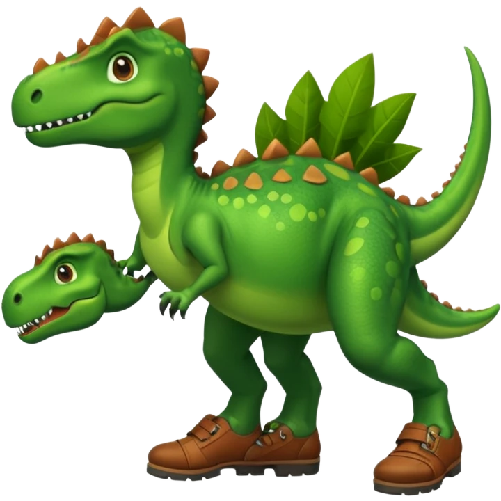 Dinosaur with shoes  emoji