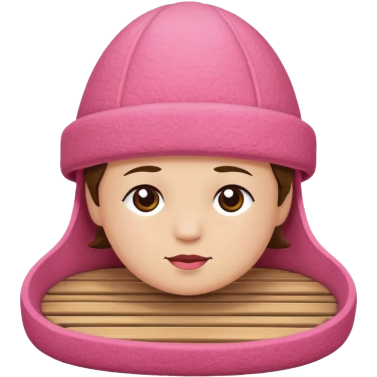 Only Sauna-hat pink emoji