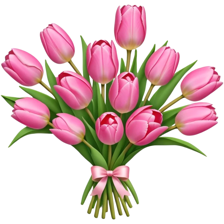 Bouquet of pink tulips emoji