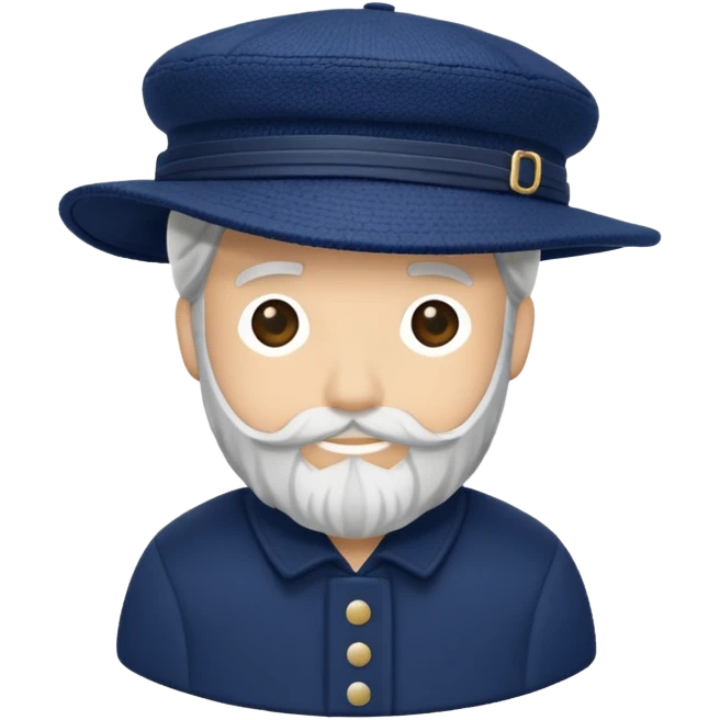 a floating Navy blue Brixton fiddler cap hat emoji