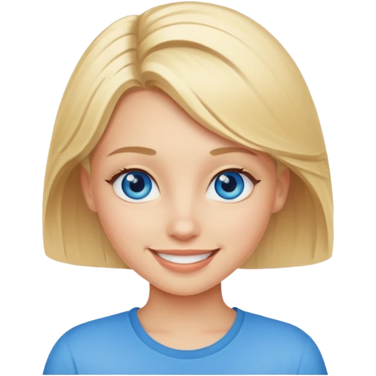 Aesthetic blonde Beautiful girl Cool smile emoji