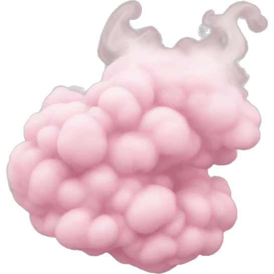 Pastel pink smoke emoji