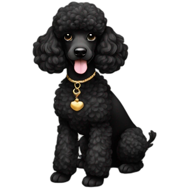 black royal poodle emoji