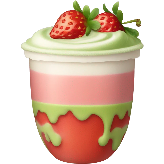 strawberry matcha latte emoji