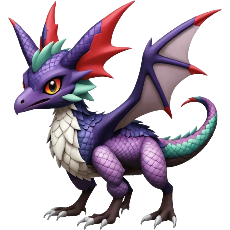 Noibat-Noivern-Silvally-Fakémon-hybrid-creature (full body)  emoji
