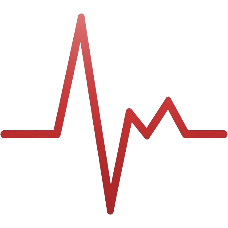 chart with a heartbeat line running through it emoji