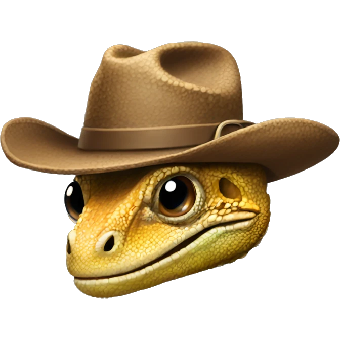 A lizard with a cowboy hat  emoji