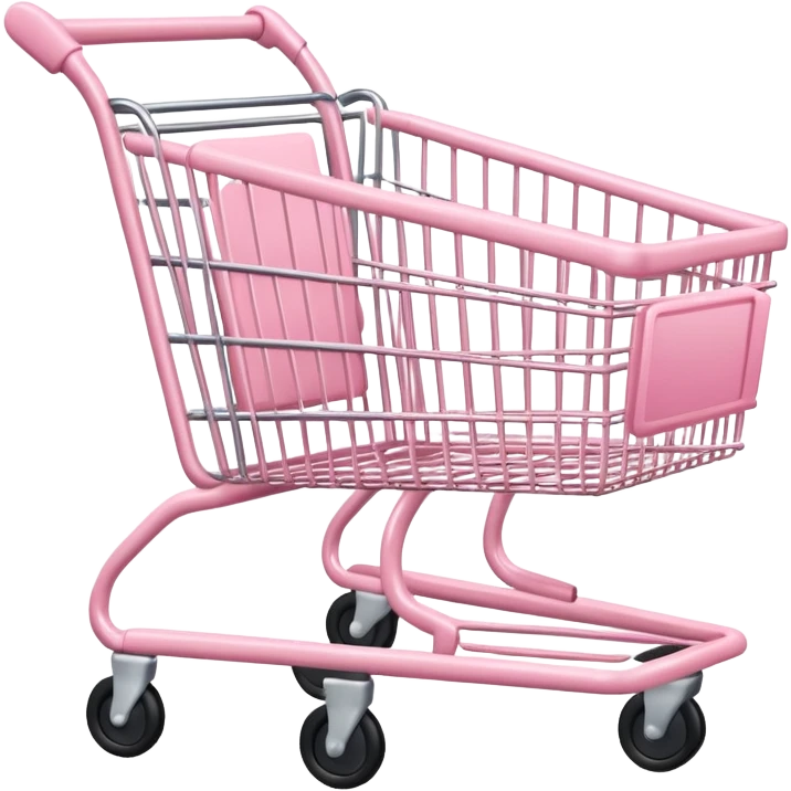 Light pink grocery cart emoji