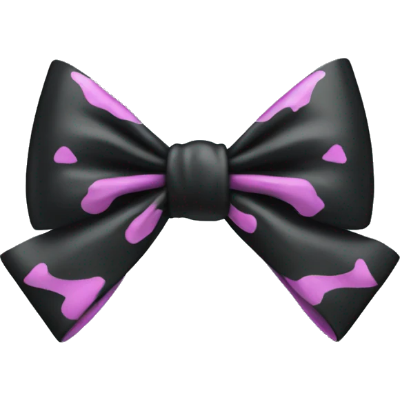 black coquette bow emoji